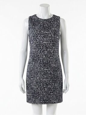 Michael Kors Y2K Office Siren Tweed Shift Dress Corporate Core Dark Academia MP